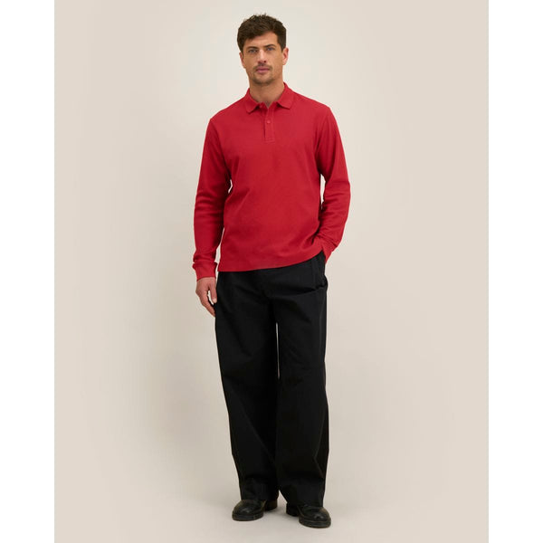 Polo Unisex Manica Lunga Prepster 2.0 Long Sleeve rosso / XXS - personalizzabile con logo
