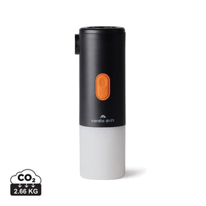 Pompa e luce da campeggio portatile Nordic Drift Titan nero - personalizzabile con logo