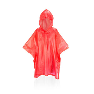 Poncho Teo rosso - personalizzabile con logo