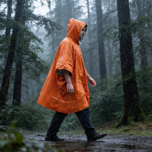 Poncho termico 2 in 1 per la sopravvivenza all'aperto - personalizzabile con logo