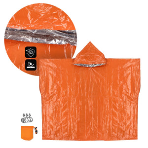 Poncho termico 2 in 1 per la sopravvivenza all'aperto - personalizzabile con logo