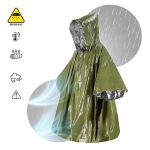 Poncho termico 2 in 1 per la sopravvivenza all'aperto - personalizzabile con logo