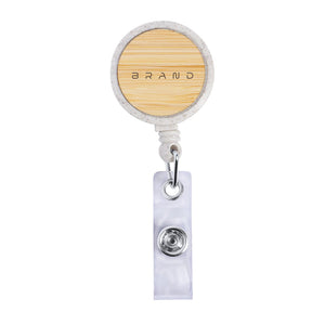 Porta Badge Alikra natural - personalizzabile con logo