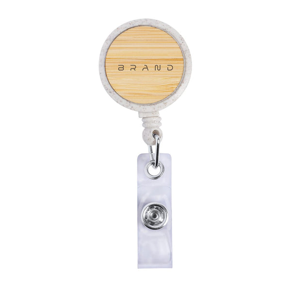 Porta Badge Alikra natural - personalizzabile con logo