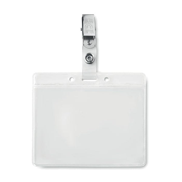 Porta badge in PVC trasparente - personalizzabile con logo