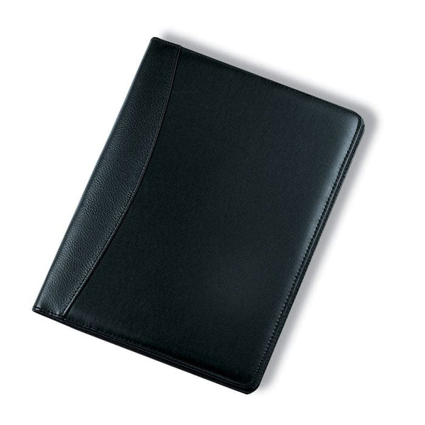 Porta blocnotes A4 con calcolatrice solare Nero - personalizzabile con logo