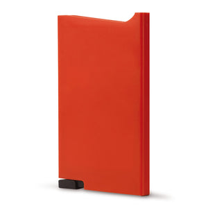 Porta carte ABS anti RFID Rosso - personalizzabile con logo