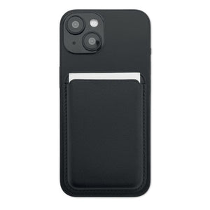 Porta carte di credito per smartphone Nero - personalizzabile con logo