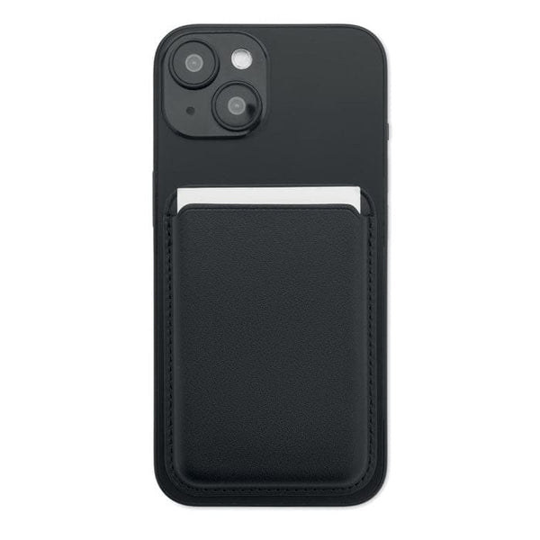 Porta carte di credito per smartphone Nero - personalizzabile con logo