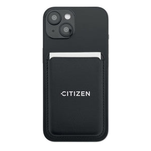 Porta carte di credito per smartphone Nero - personalizzabile con logo