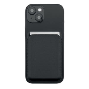 Porta carte di credito per smartphone Nero - personalizzabile con logo