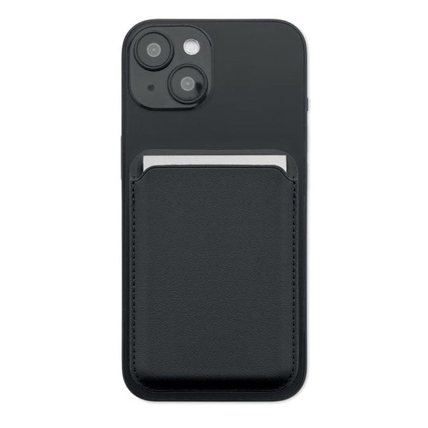 Porta carte di credito per smartphone Nero - personalizzabile con logo
