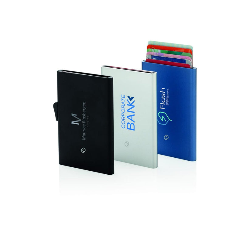 Porta carte di credito RFID in alluminio C-Secure Colore: nero, color argento, blu €27.77 - P820.491