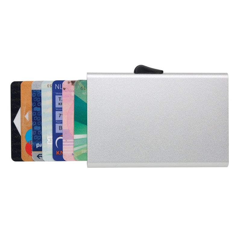 Porta carte di credito RFID in alluminio C-Secure - personalizzabile con logo