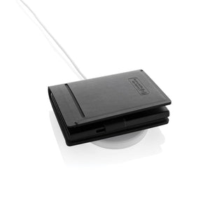 Porta carte di credito Seekcard rintracciabile in rPET RCS nero - personalizzabile con logo