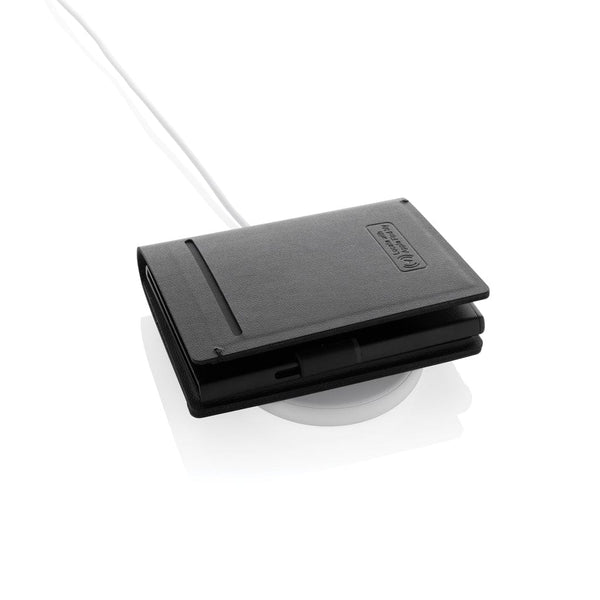 Porta carte di credito Seekcard rintracciabile in rPET RCS nero - personalizzabile con logo