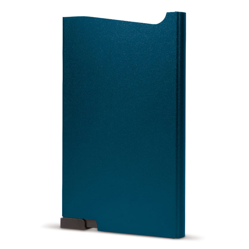 Porta carte in alluminio blu navy - personalizzabile con logo