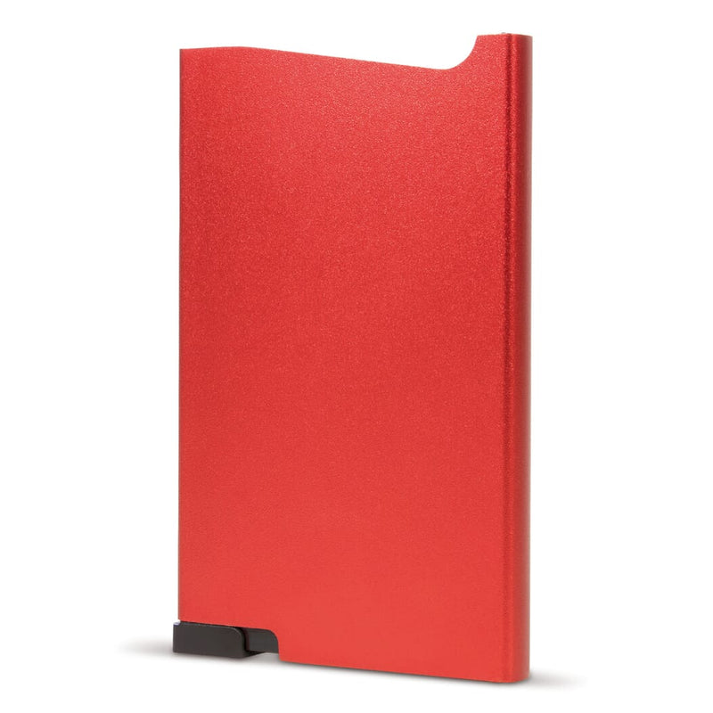 Porta carte in alluminio Rosso - personalizzabile con logo