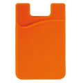 Porta carte in silicone Arancione - personalizzabile con logo