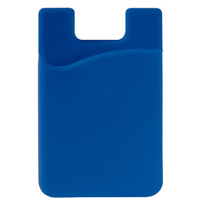 Porta carte in silicone Blu - personalizzabile con logo