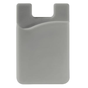 Porta carte in silicone Grigio - personalizzabile con logo