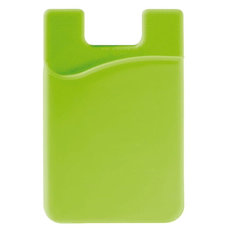 Porta carte in silicone verde - personalizzabile con logo