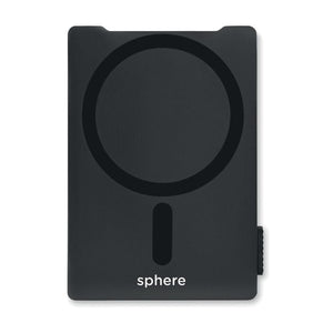 Porta carte magnetiche Nero - personalizzabile con logo