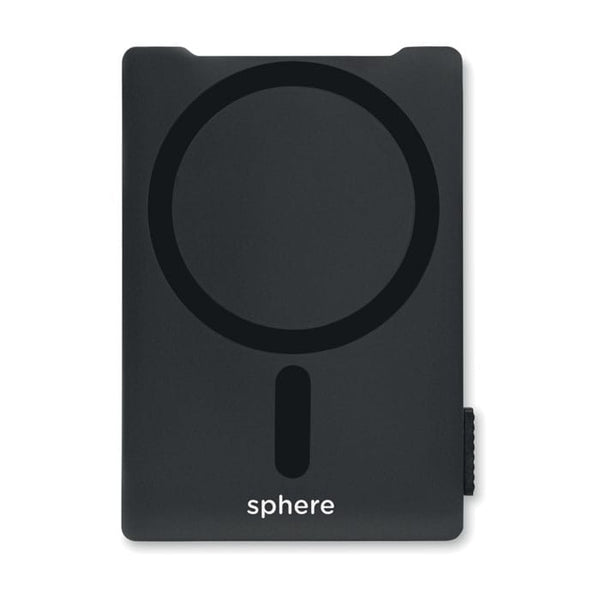 Porta carte magnetiche Nero - personalizzabile con logo