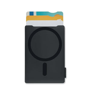 Porta carte magnetiche Nero - personalizzabile con logo
