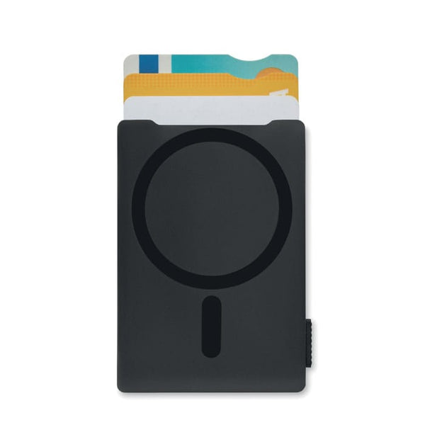 Porta carte magnetiche Nero - personalizzabile con logo