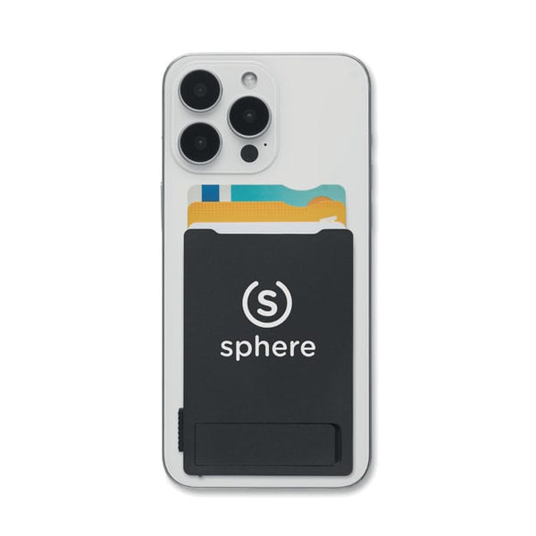 Porta carte magnetiche Nero - personalizzabile con logo