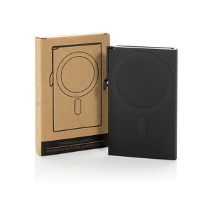 Porta carte magnetico RFID in alluminio per smartphone - personalizzabile con logo