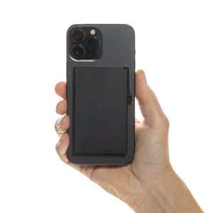 Porta carte magnetico RFID in alluminio per smartphone - personalizzabile con logo