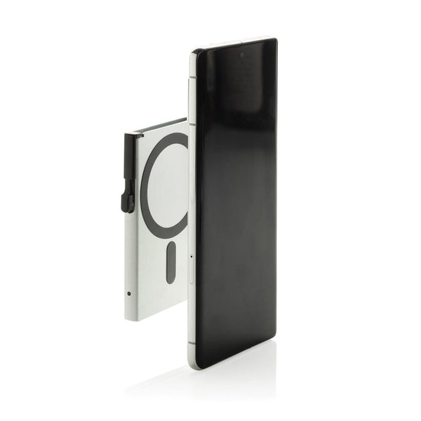 Porta carte magnetico RFID in alluminio per smartphone - personalizzabile con logo