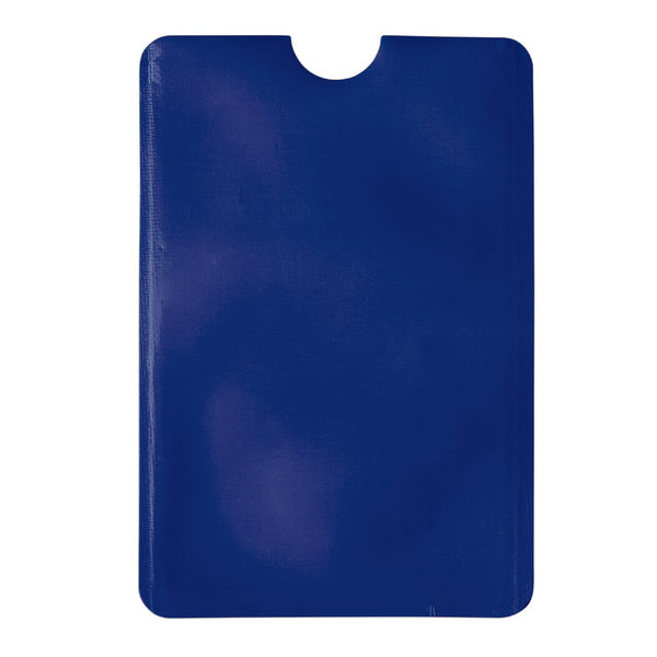 Porta carte morbido anti frode blu navy - personalizzabile con logo