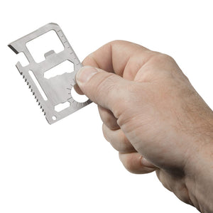 Porta carte multi-funzione in simil pelle color argento - personalizzabile con logo