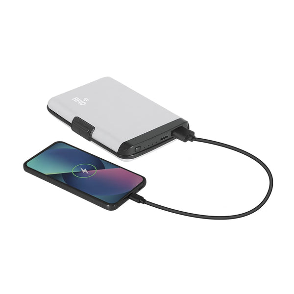Porta Carte Power Bank Chefler color argento - personalizzabile con logo