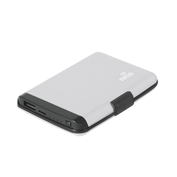 Porta Carte Power Bank Chefler color argento - personalizzabile con logo