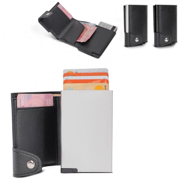 Porta carte RFID con portafoglio - personalizzabile con logo