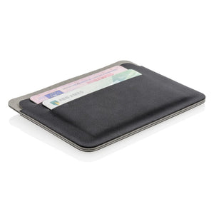 Porta carte RFID Quebec nero - personalizzabile con logo