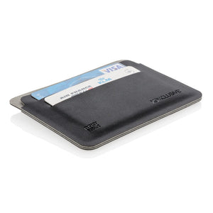 Porta carte RFID Quebec nero - personalizzabile con logo