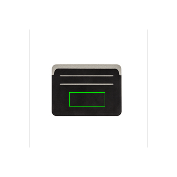 Porta carte RFID Quebec nero - personalizzabile con logo