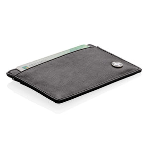 Porta carte RFID Swiss Peak nero - personalizzabile con logo