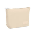 Porta cosmetici in velluto a coste Beige - personalizzabile con logo