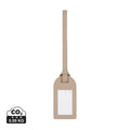 Porta etichetta VINGA Baltimore in rPET RCS beige - personalizzabile con logo