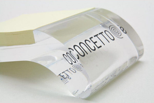 Porta foglietti in acrilico - personalizzabile con logo