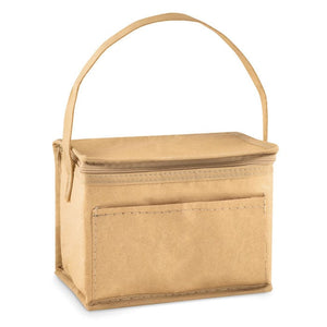 Porta lattine in carta beige - personalizzabile con logo