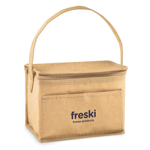 Porta lattine in carta beige - personalizzabile con logo