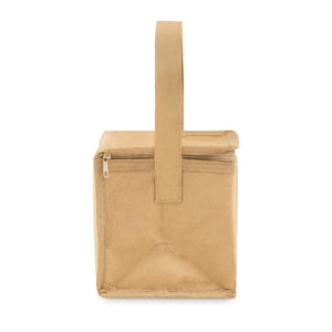 Porta lattine in carta beige - personalizzabile con logo