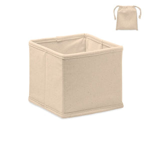 Porta oggetti piccolo 220 gr/m² beige - personalizzabile con logo